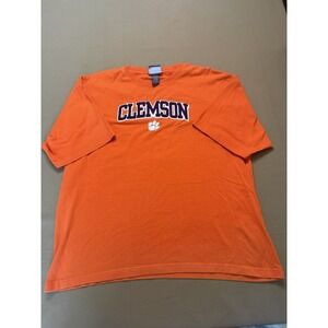 Retro Cadre Athletic Clemson Shirt Men's XL Orange Purple‎ Raised Letters
